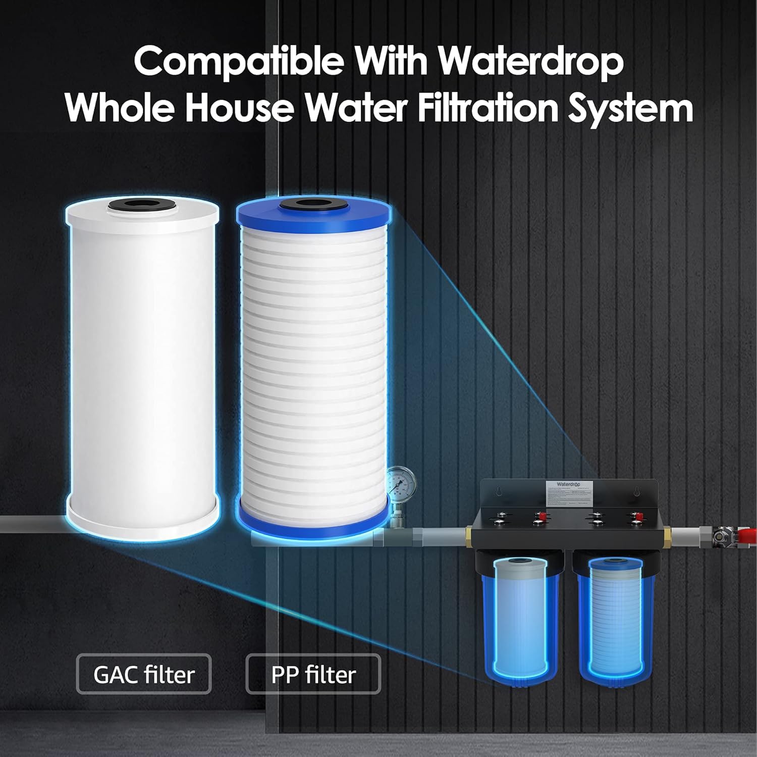 Waterdrop AP810 filtration stage assembly demonstrates multi-stage purification
