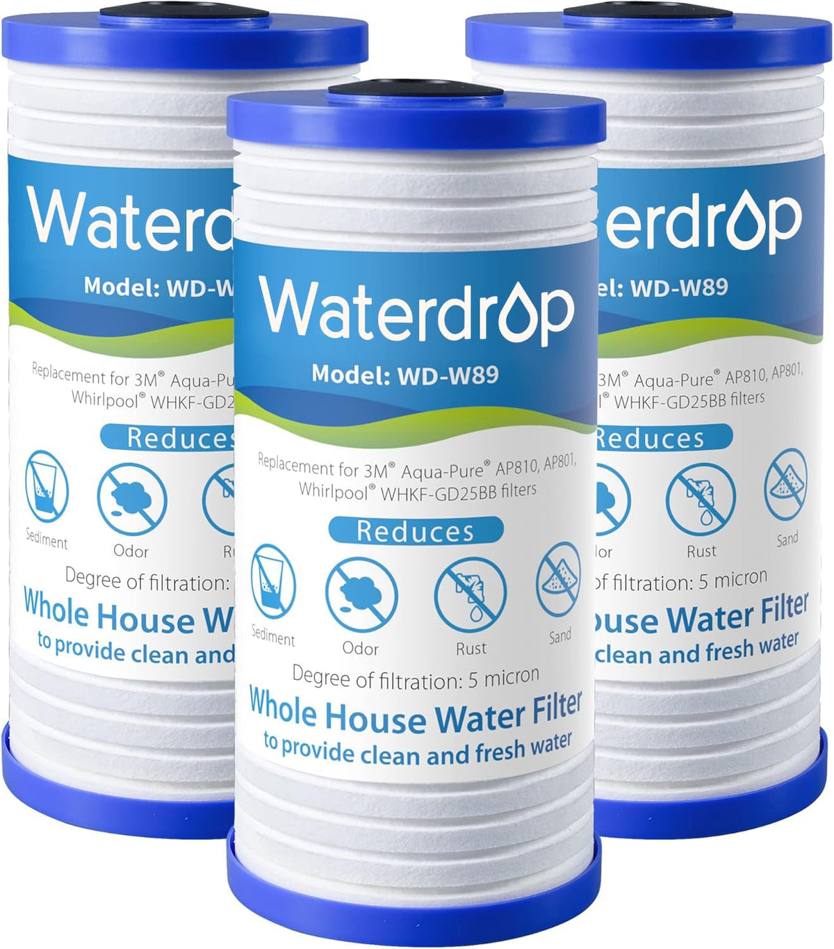 Waterdrop AP810 whole-house filter pack for clean, refreshing water.