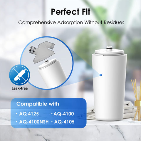 Waterdrop AQ-4125 filter lifespan graphic illustrating six months or 10,000 gallons.