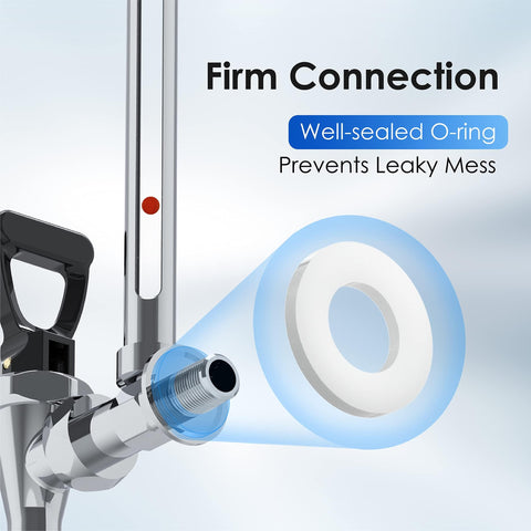 Waterdrop spigot metal body for a durable, leak-free fit.