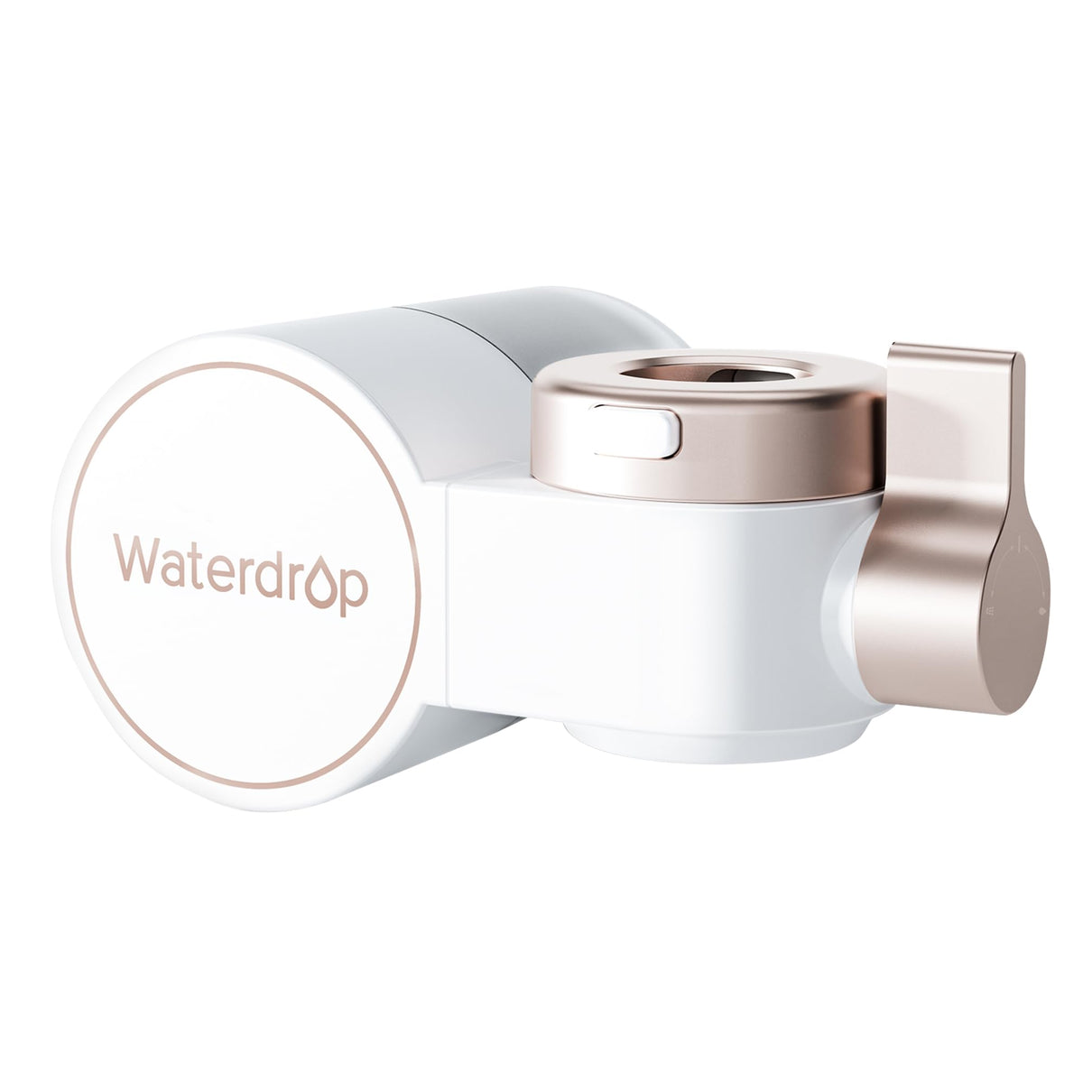 Waterdrop BFT1 bathroom sink filter attached to faucet for gentle, purified water.