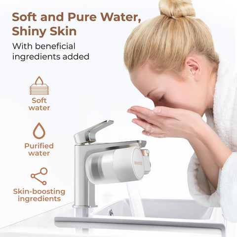 Waterdrop BFT1 installation with adapters for quick faucet connection.