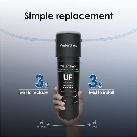 Waterdrop BPA-free and lead-free materials in cartridge construction