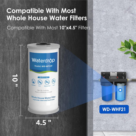 Waterdrop dual-layer filtration removes sediments for safer water.