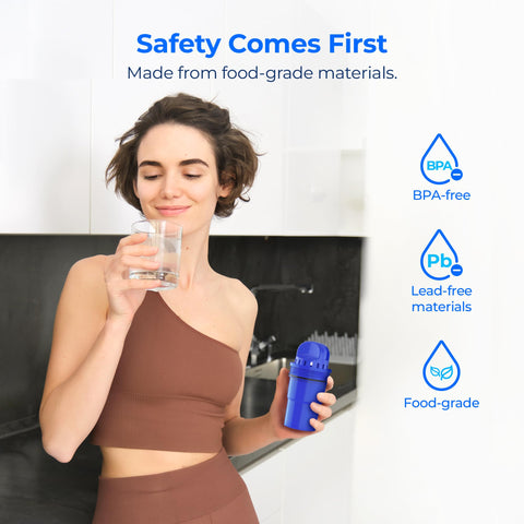 Waterdrop easy-install top-cap design demonstrates quick, hassle-free replacement.
