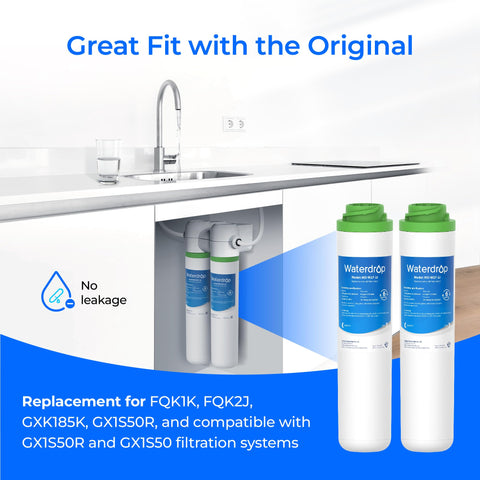 Waterdrop filter offers up to 1,350 gallons of extended life.