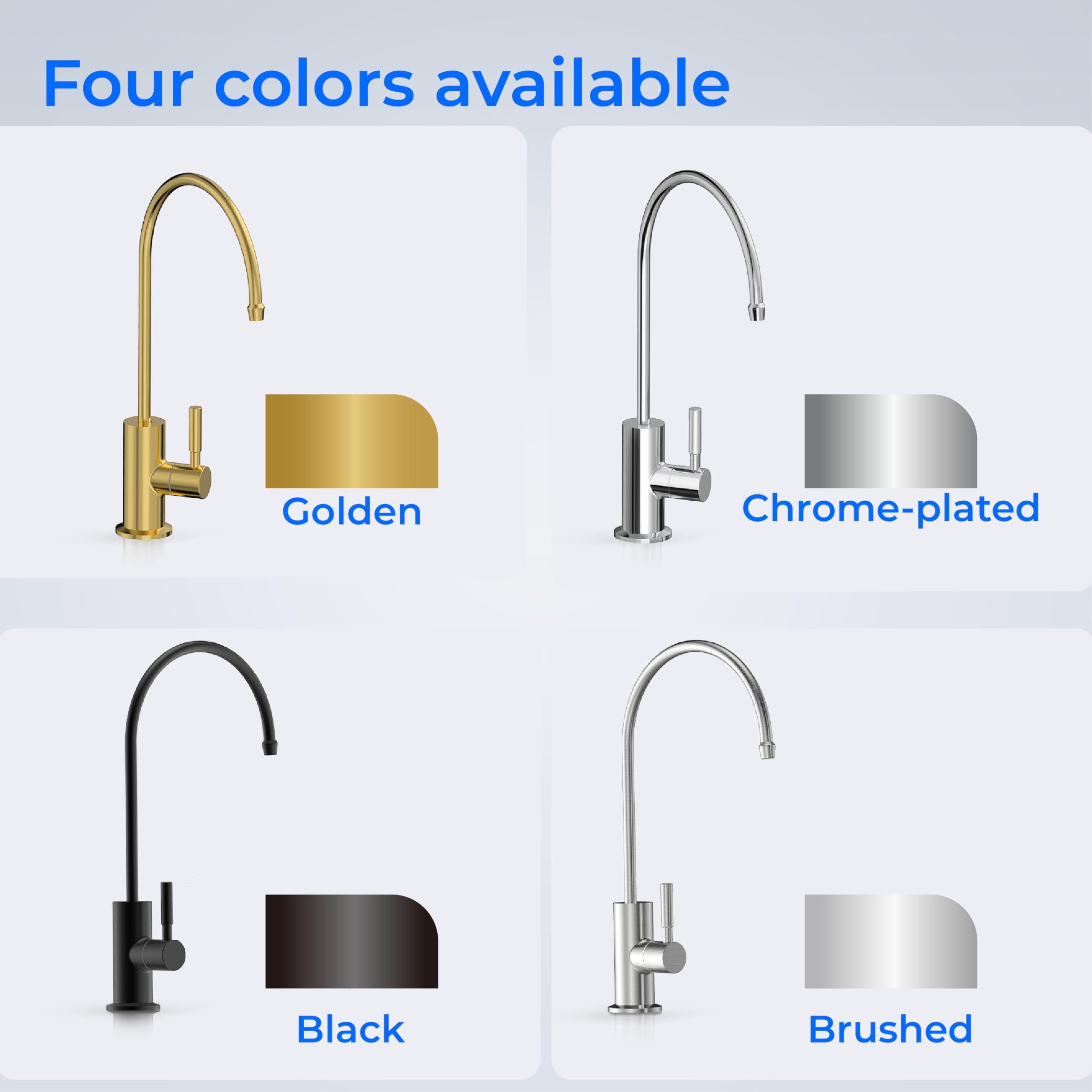 Waterdrop faucet featuring triple O-ring seals to prevent leaks.