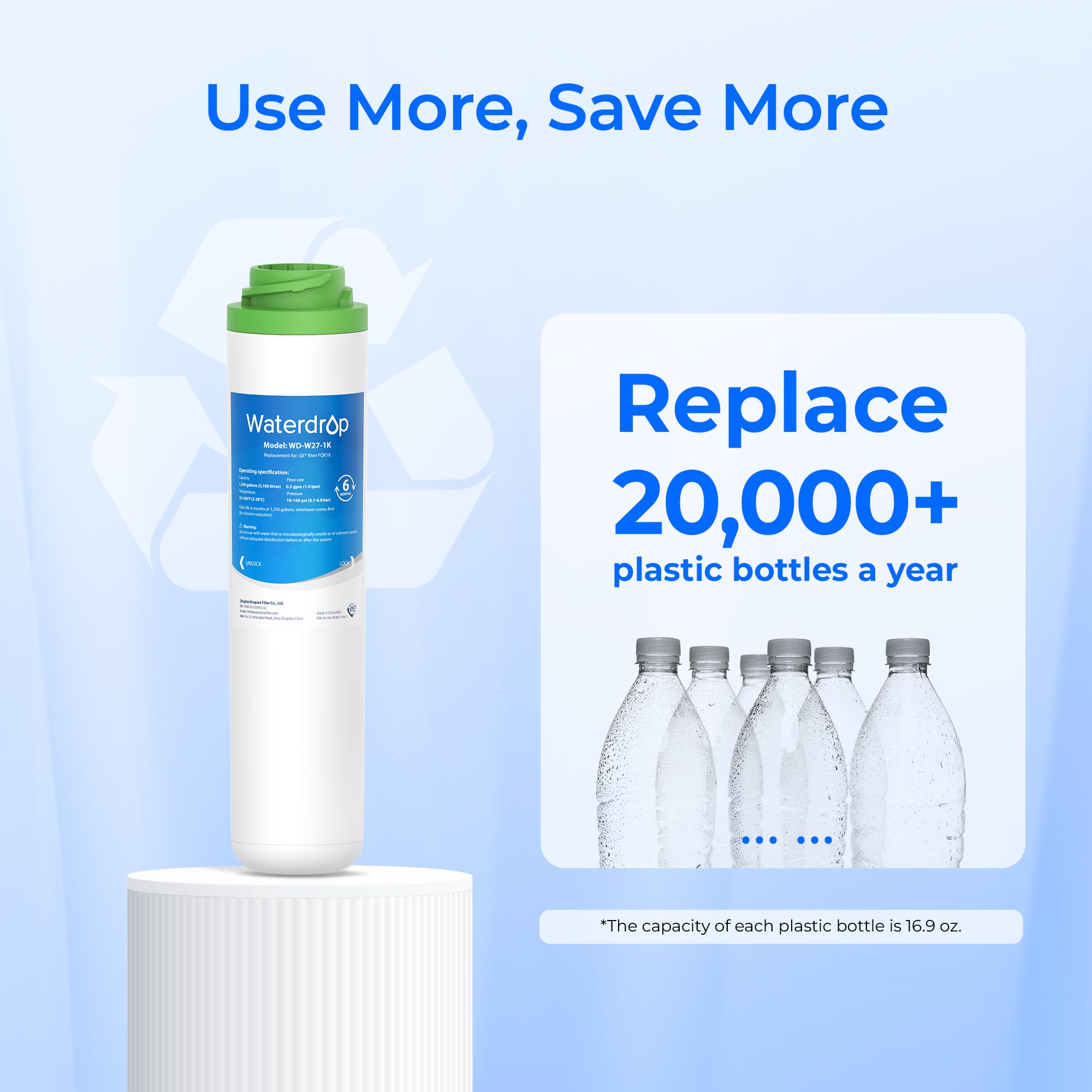 Waterdrop FQK2J food-grade housing keeps water safe