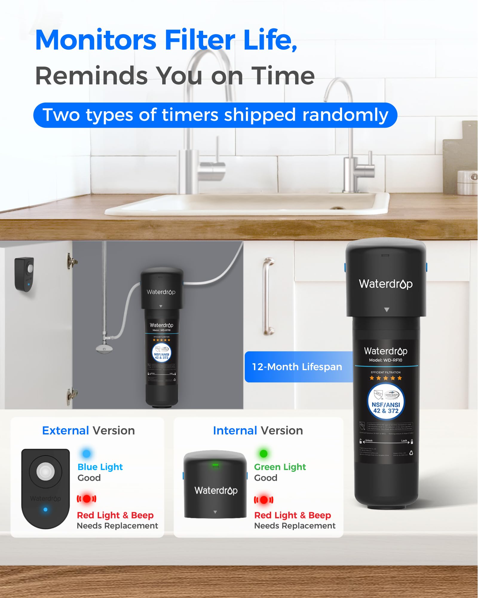 0.75 gpm flow rate for fast, fresh-tasting water