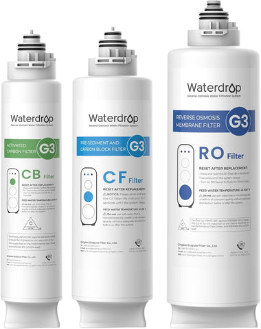 Waterdrop G3 CF filter with coconut shell carbon improves taste and odor.