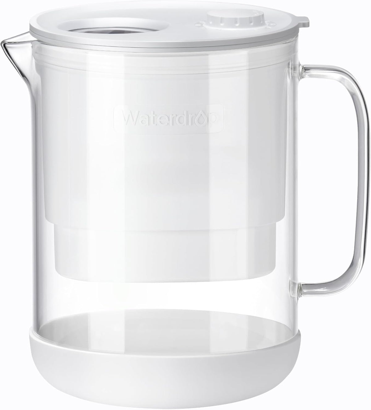 Waterdrop glass water filter pitcher, sleek design for clean water at home