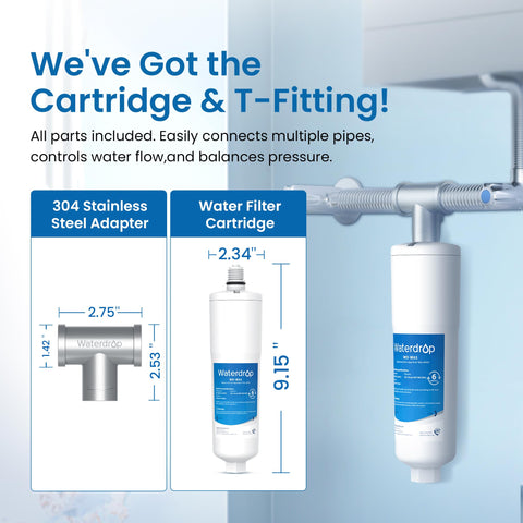 Waterdrop high-flow 10 GPM illustration for steady pressure