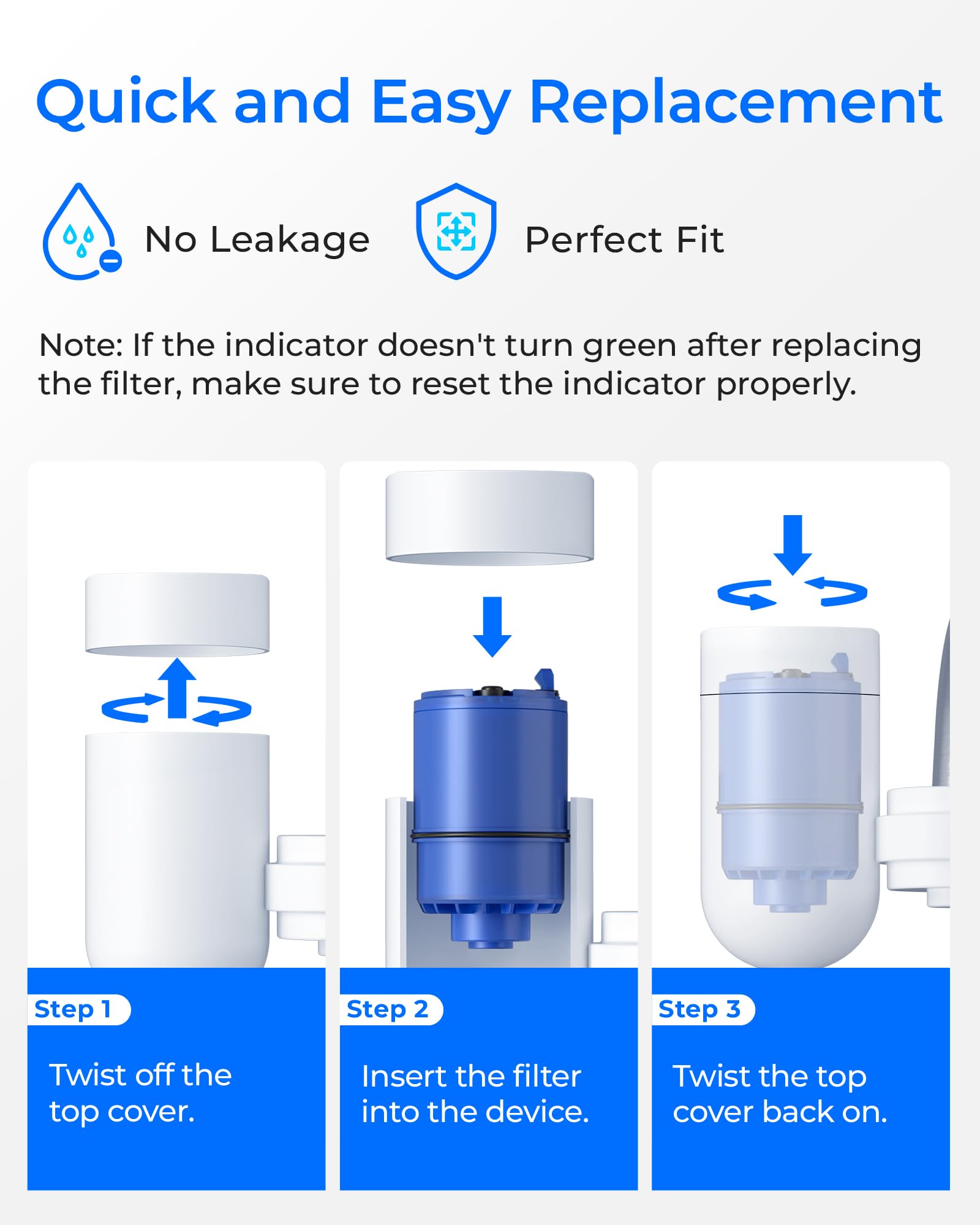 Clear installation guide included with Waterdrop filter kit