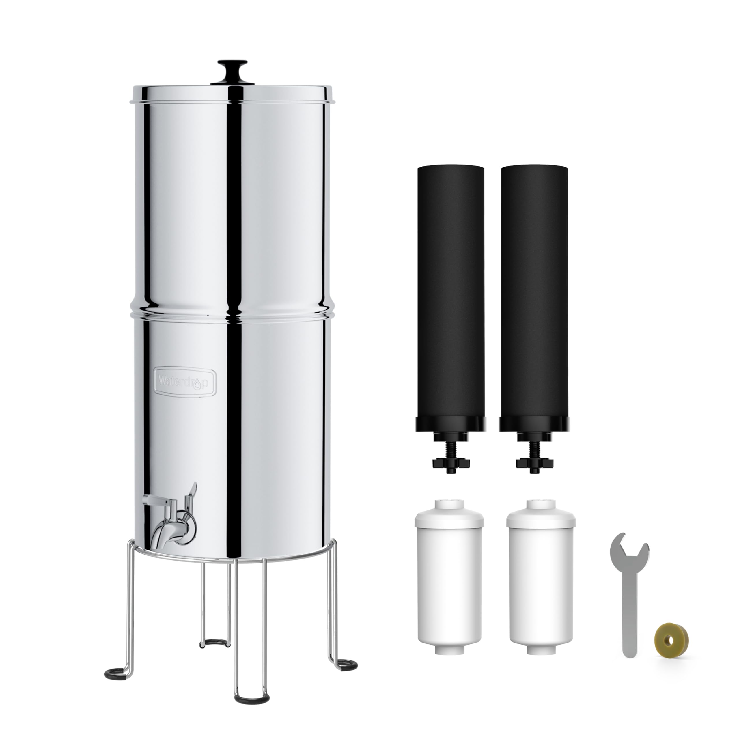 Waterdrop King Tank system on countertop with durable stainless housing