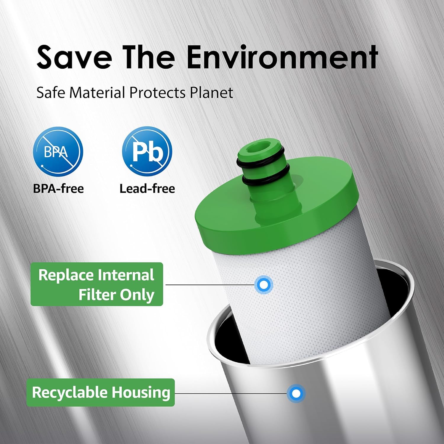 Waterdrop P1 high flow rate delivering fast 8 oz water in seconds.