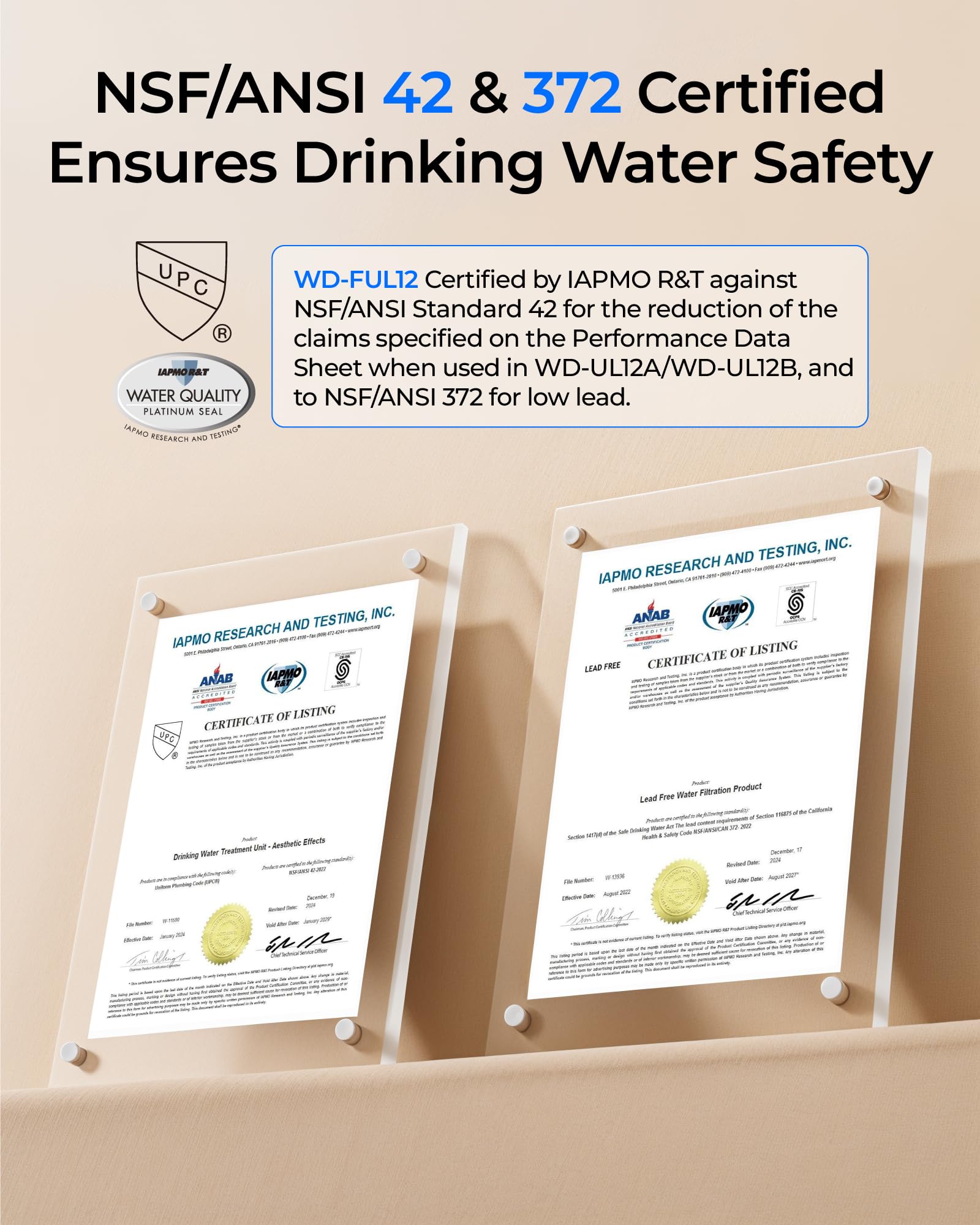 Waterdrop FUL12 reduces PFAS, lead, and chlorine