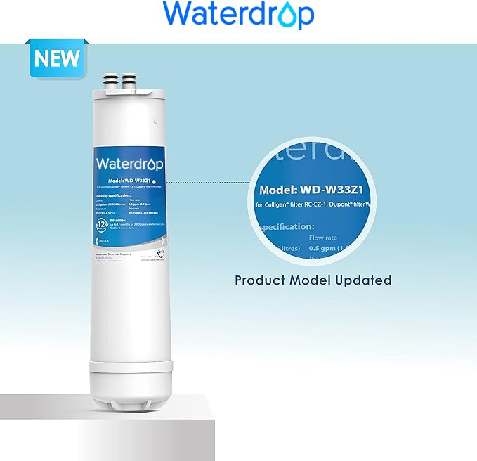 Close-up of Waterdrop RC-1 EZ-Change cartridge replacement