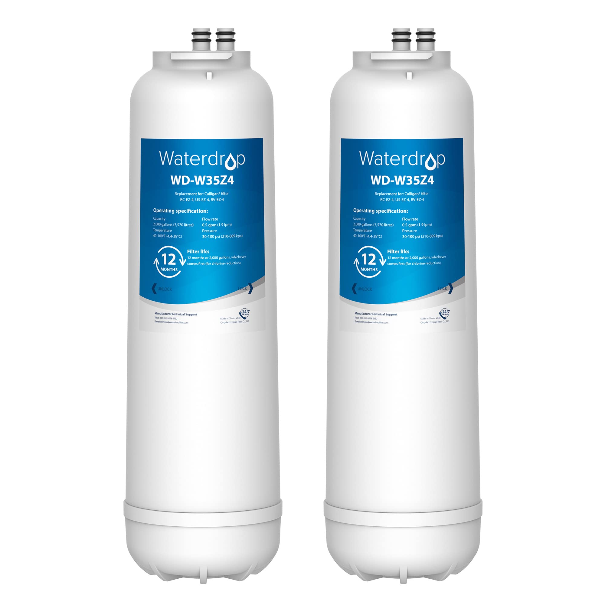 Waterdrop RC 4 filter front view for easy replacement and reliable filtration.