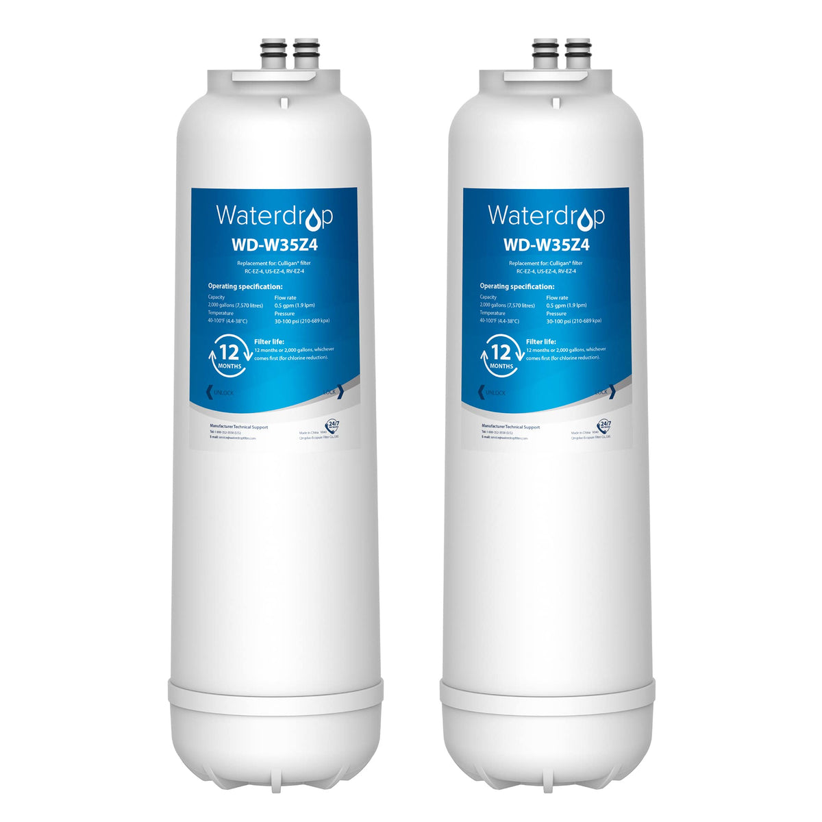 Waterdrop RC 4 filter front view for easy replacement and reliable filtration.