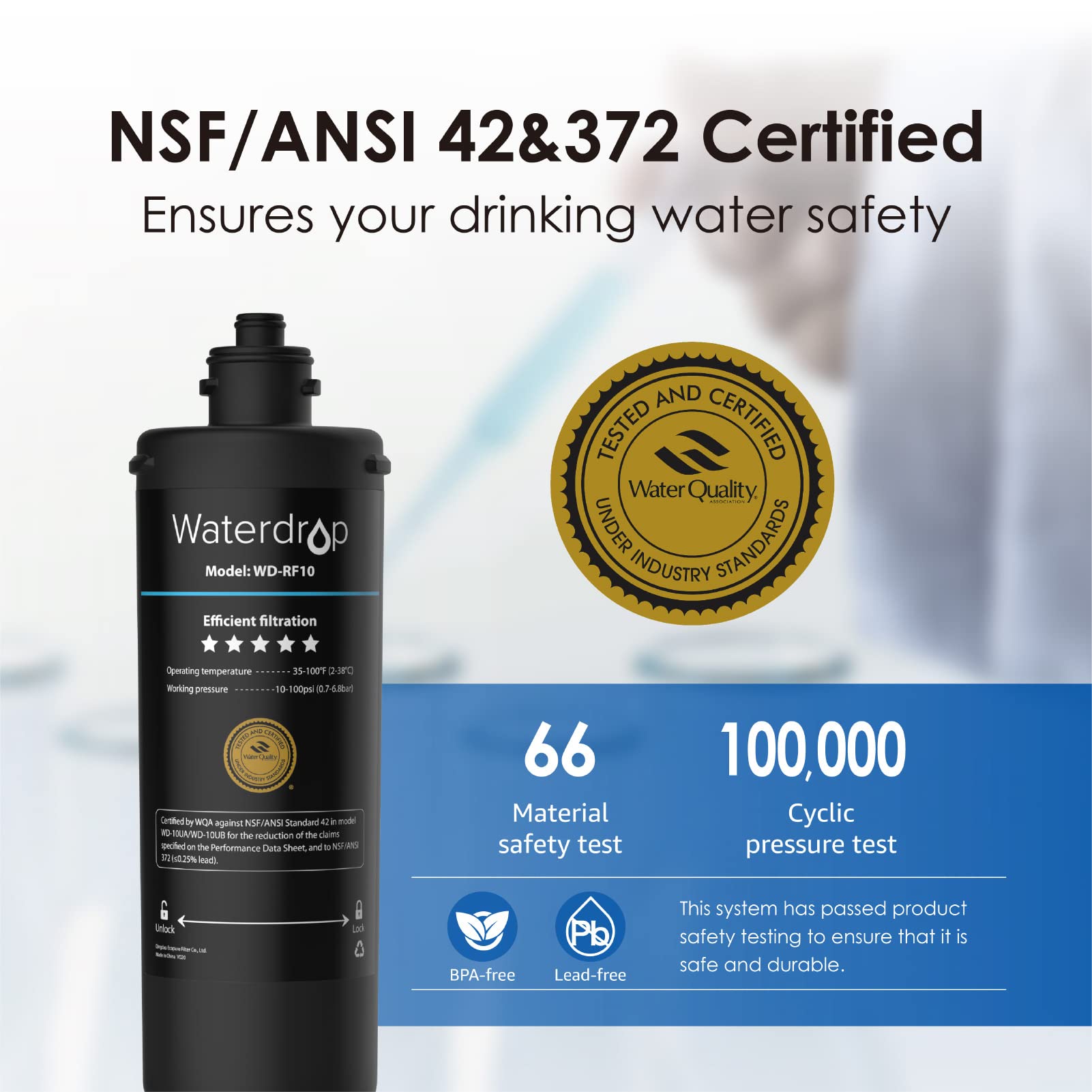 Waterdrop RF10 multistage filtration targets PFAS, lead, chlorine and impurities