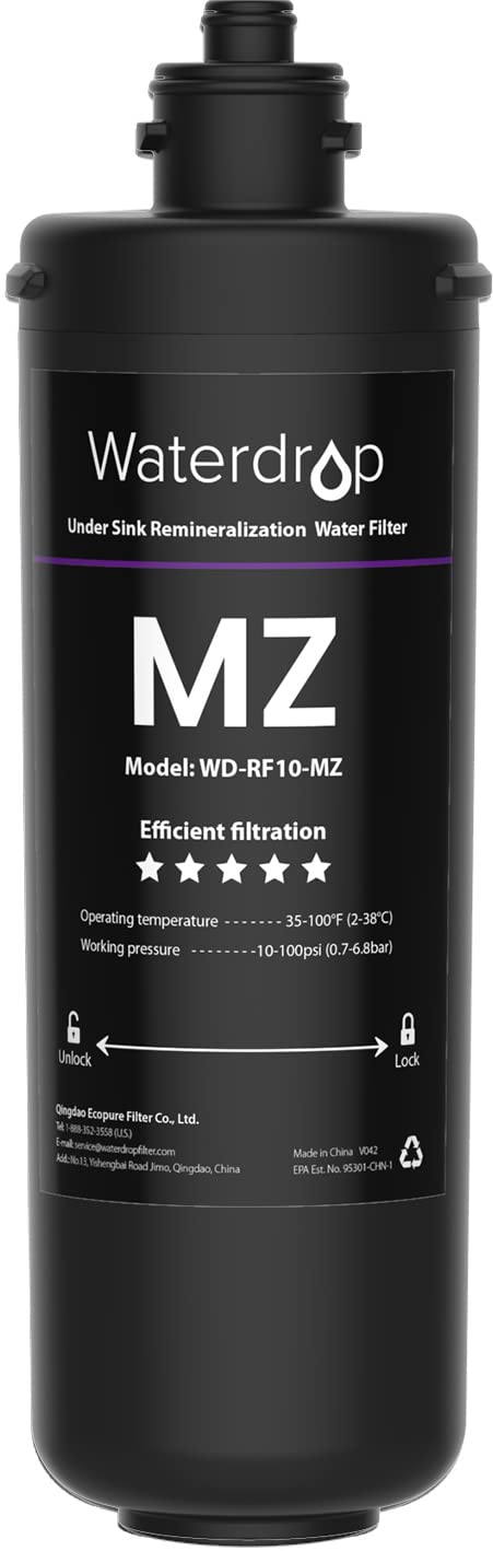 Waterdrop RF10-MZ replacement filter under-sink for quick setup benefits.