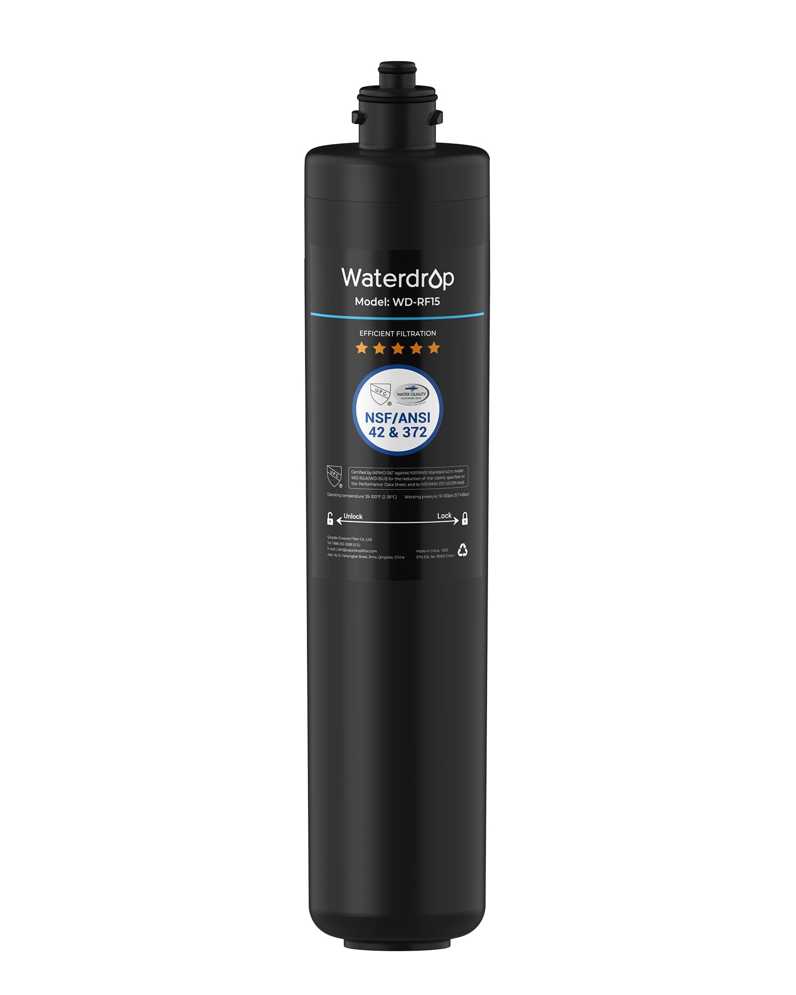 Waterdrop RF15 compatibility with three connections enables versatile undersink installation.
