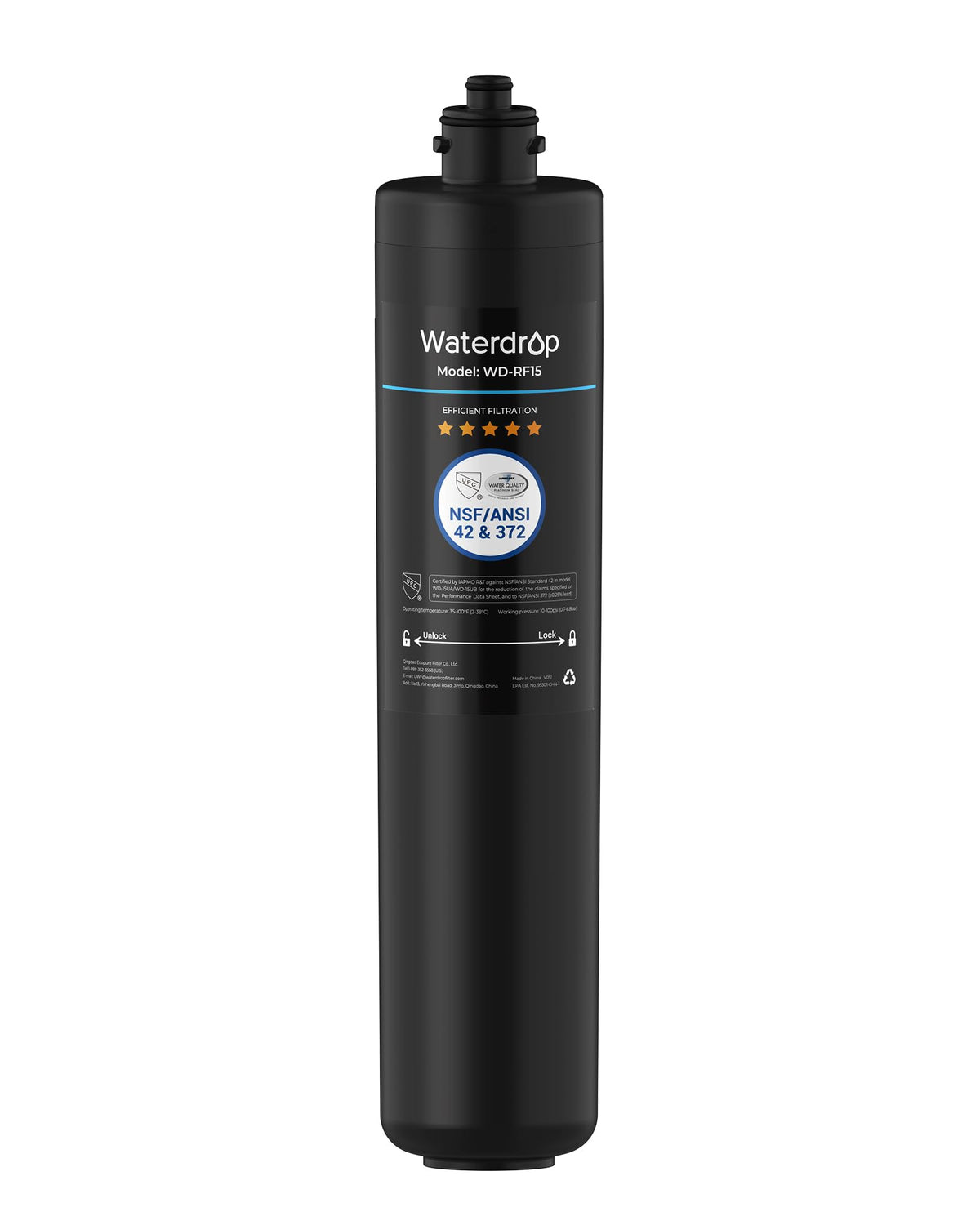 Waterdrop RF15 compatibility with three connections enables versatile undersink installation.
