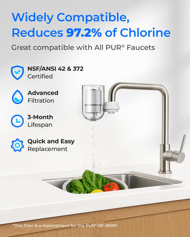 Waterdrop RF3375 coconut-shell carbon block close-up improves filtration.