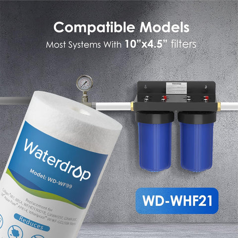 Waterdrop side profile shows compact footprint for tight spaces