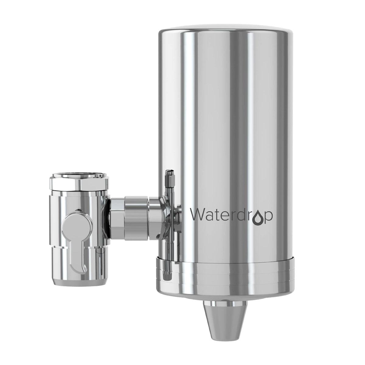 Waterdrop sink faucet filter with 360° rotating spout for easy access.