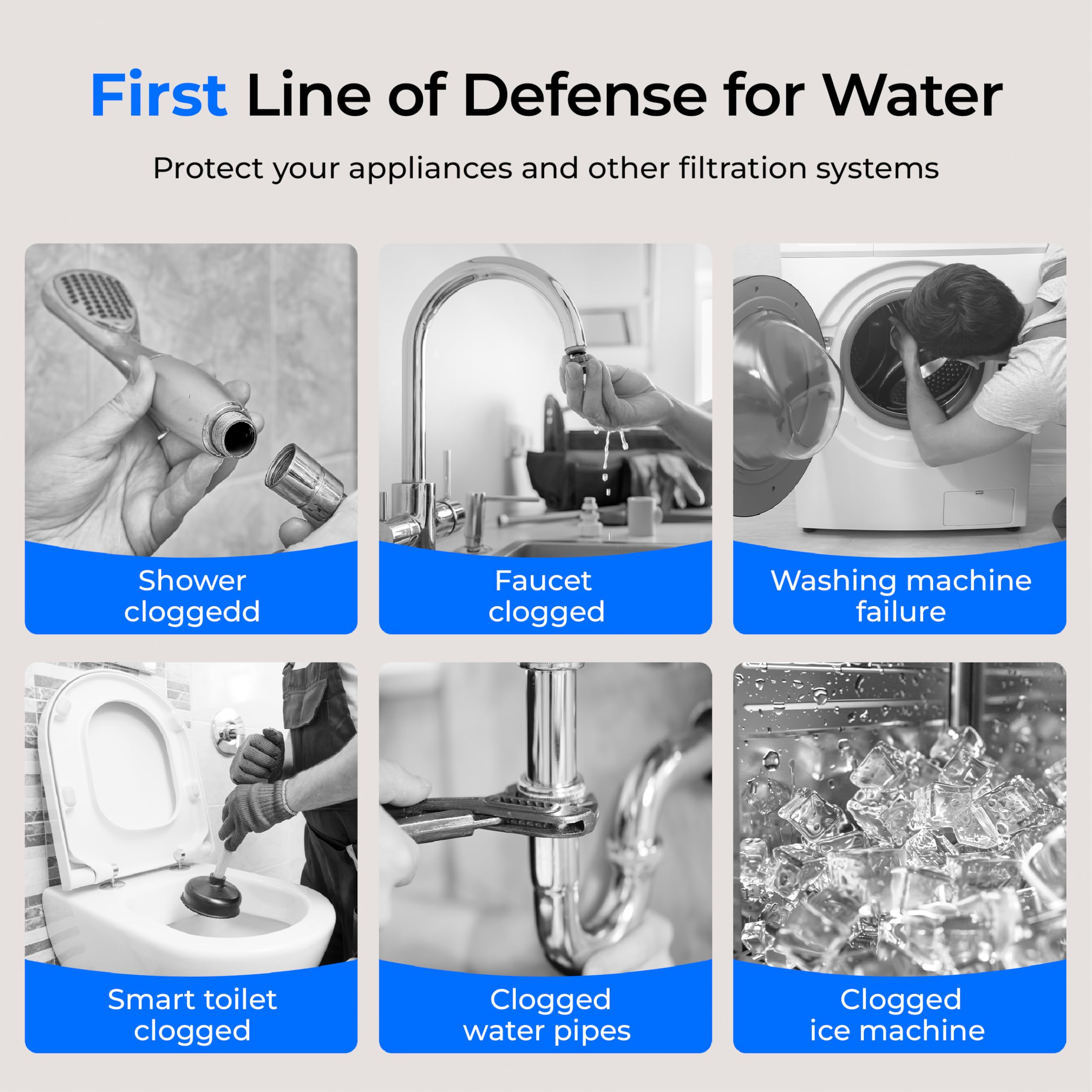 Waterdrop Spin Down BPA-free housing ensures safe family use.