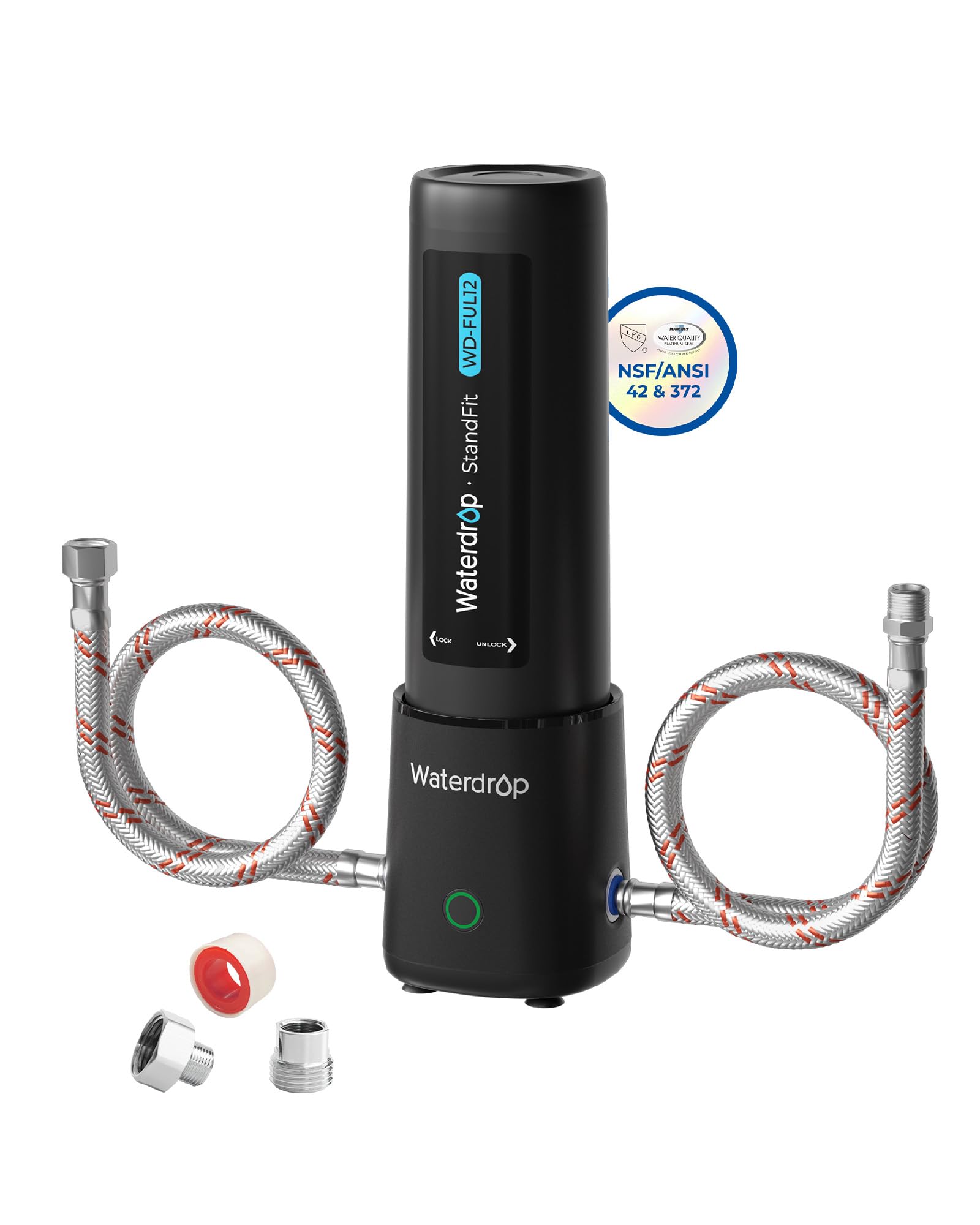 Waterdrop StandFit under-sink installation shows easy no-drill setup.