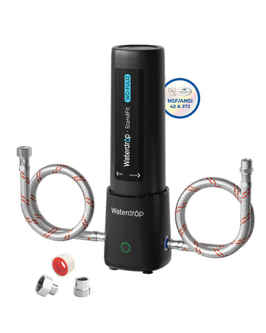 Waterdrop StandFit under-sink installation shows easy no-drill setup.
