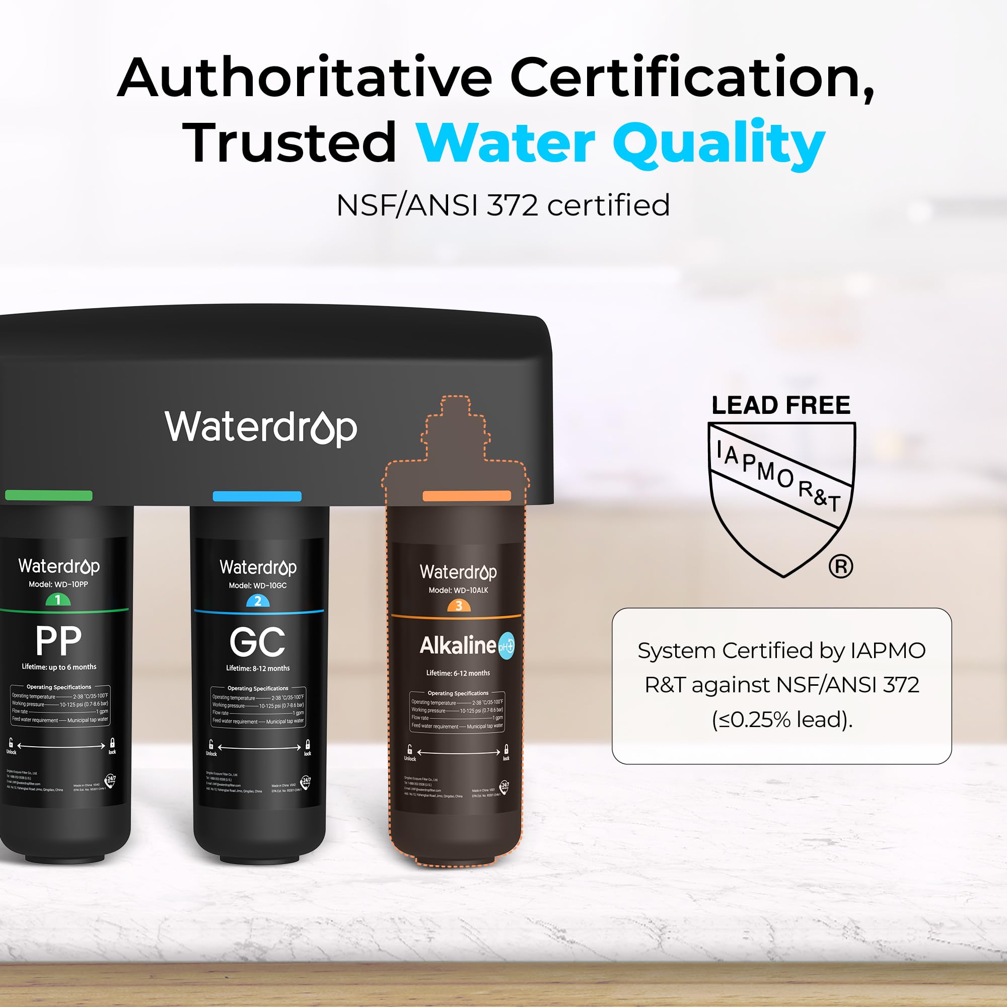 Waterdrop system designed for cold municipal water only