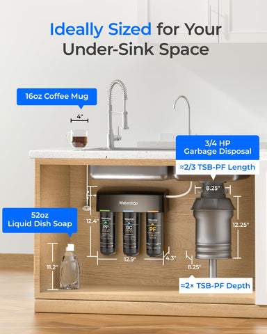 3-minute installation for under-sink Waterdrop TSB-PF setup.
