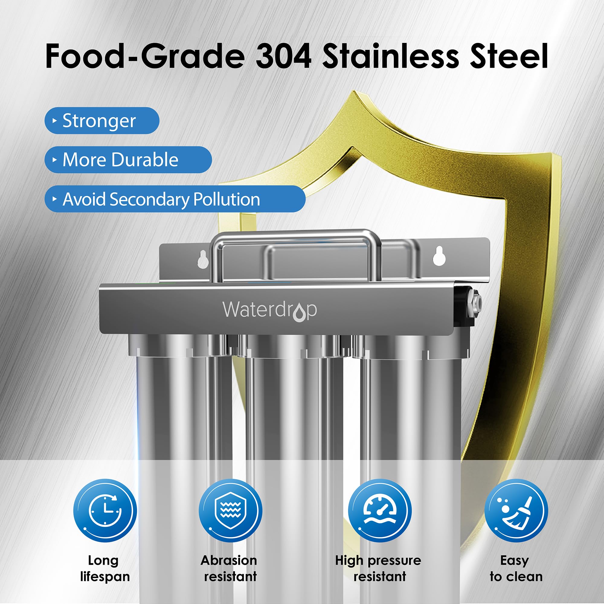 Waterdrop TST-UF under-sink flow demonstration shows quick, steady water for quick meals.
