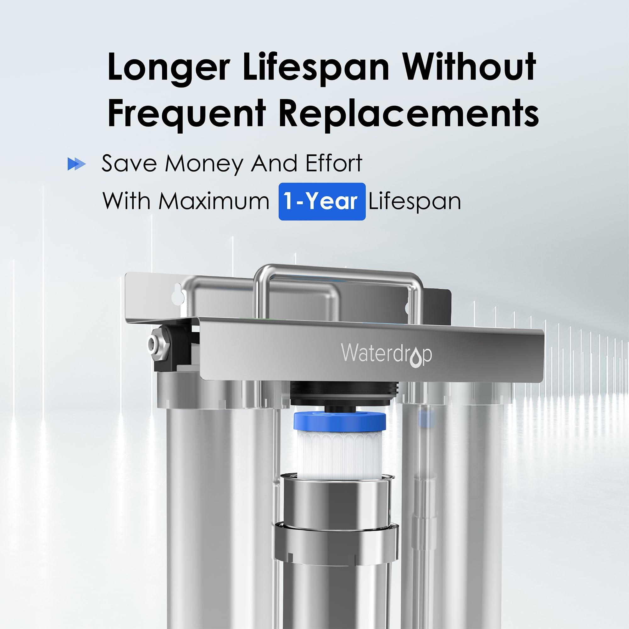 Waterdrop U2 installation diagram supports quick setup.