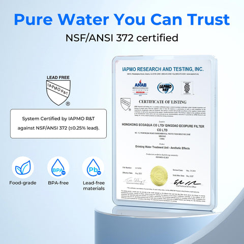 Waterdrop UA-5Y five-year filter life indicator emphasizing durability