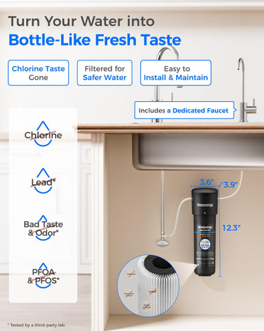 Waterdrop under-sink filter with premium lead-free faucet