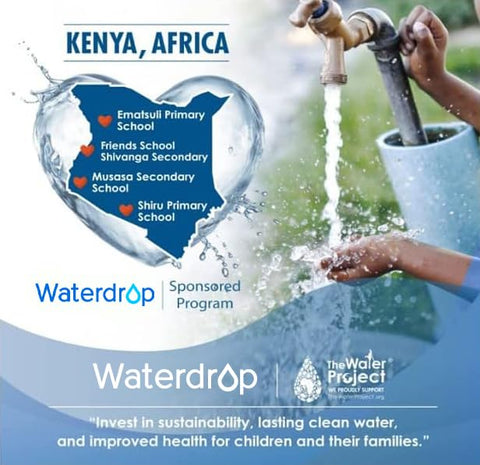 Waterdrop system image highlights tasting better water after installation.