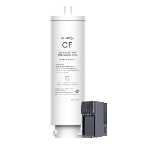 Waterdrop WD-A1 CF Filter front view for the WD-A1 system; upgrade for cleaner-tasting water.