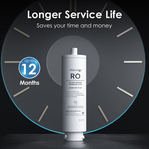 Waterdrop WD-A1-RO filter long-lasting performance supports 12 months of use.