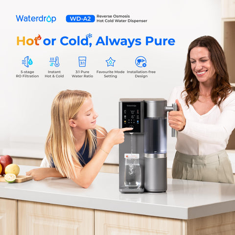 Instant hot and cold water from Waterdrop WD-A2 for beverages and cooking