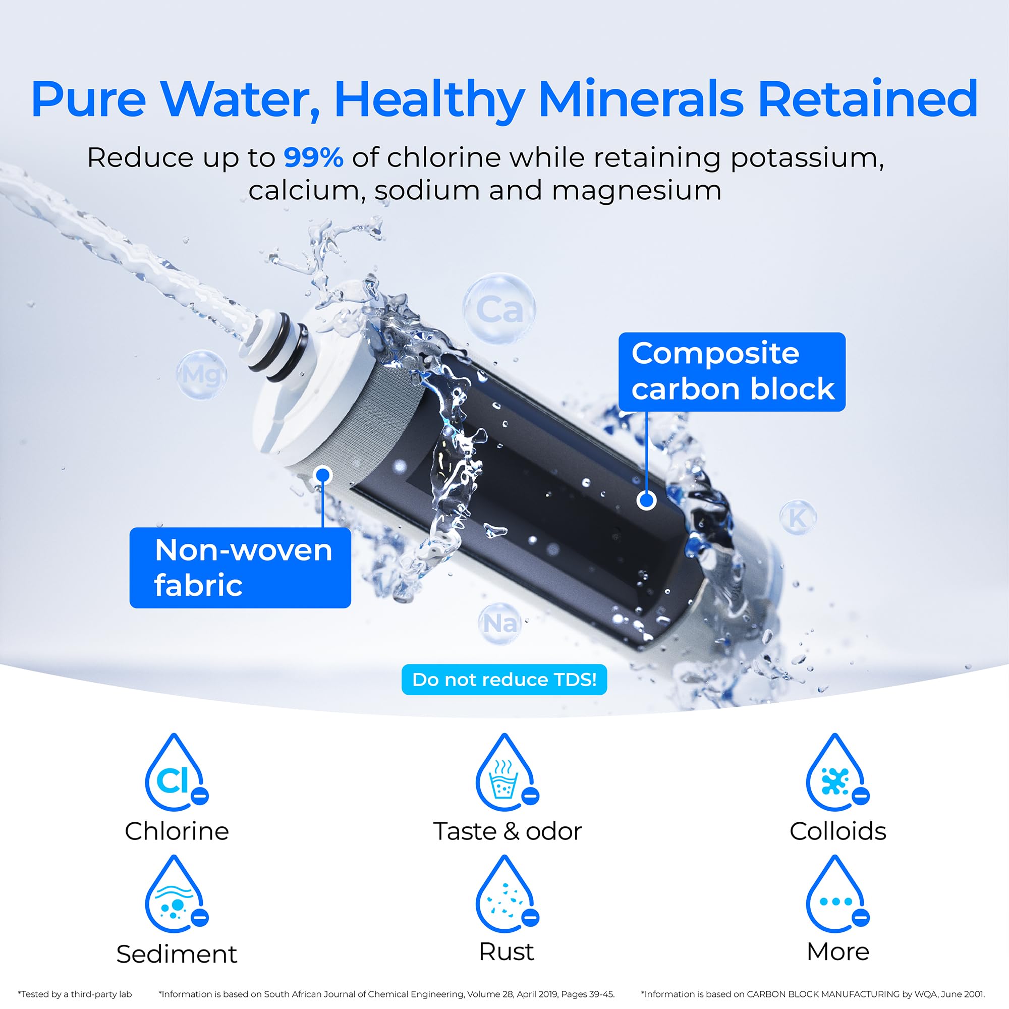 Waterdrop WD-CFF-03 five-stage filtration reduces common tap contaminants