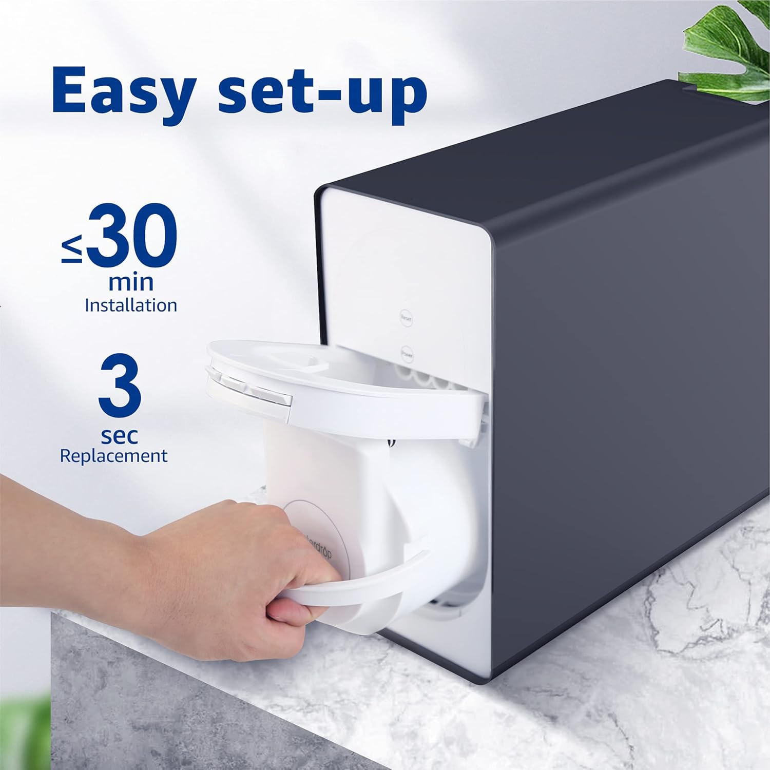 WD-D6RF installation twist demonstration for tool-free replacement