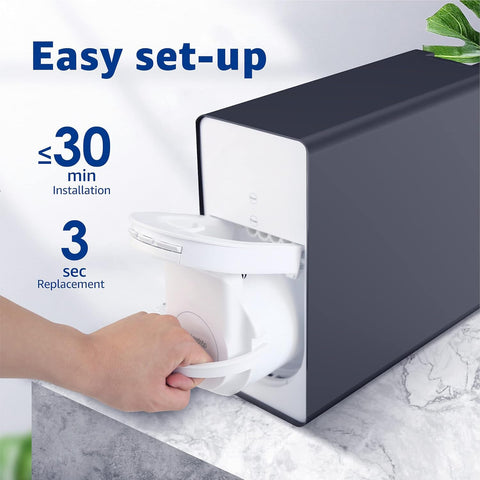 WD-D6RF installation twist demonstration for tool-free replacement