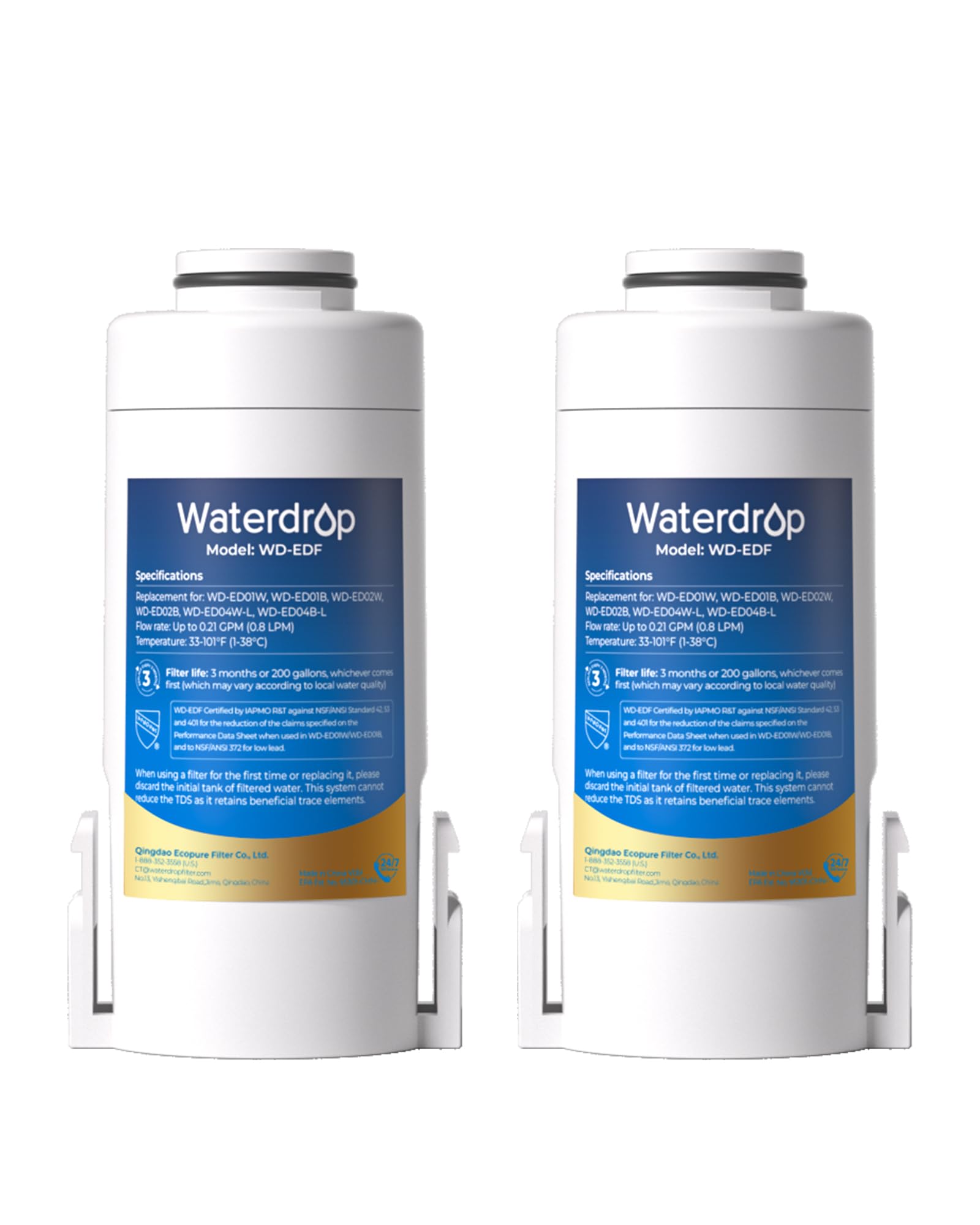 Waterdrop WD-EDF replacement filters pack two for clean, better-tasting water at home.