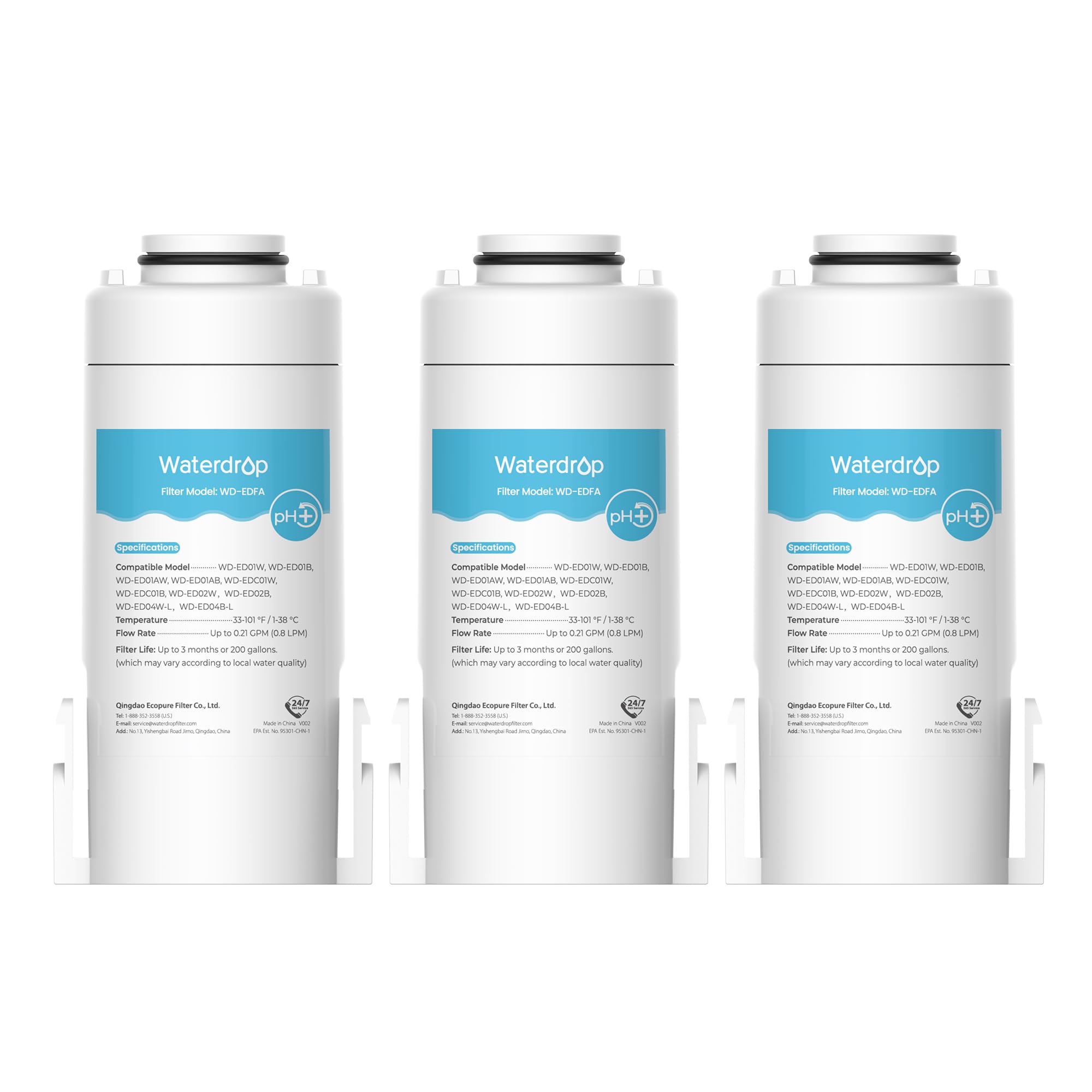 Waterdrop WD-EDFA alkaline filter pack for long-lasting pH balancing in pitchers.