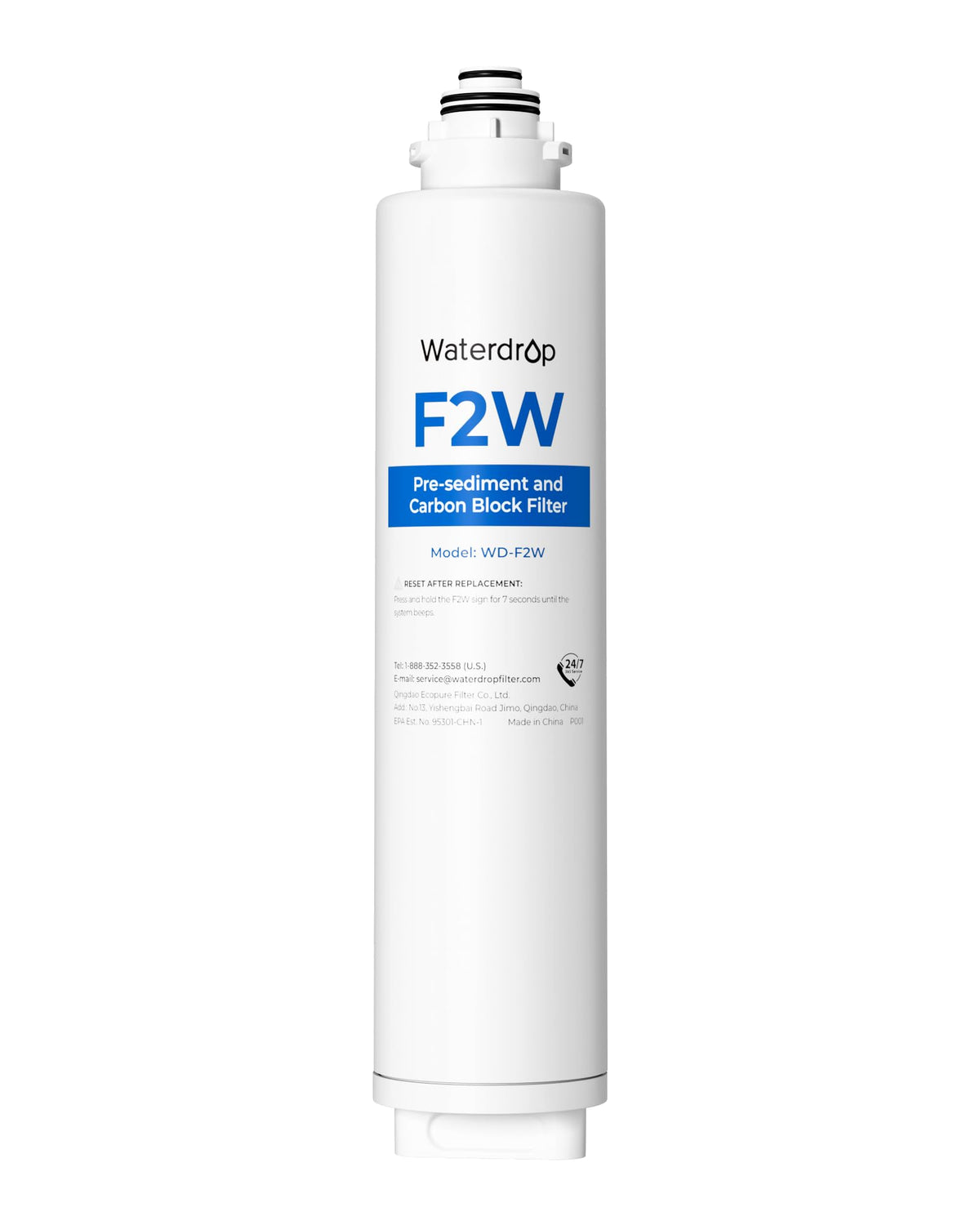 Waterdrop WD-F2-PRO filter under-sink setup for convenient, purified drinking water.