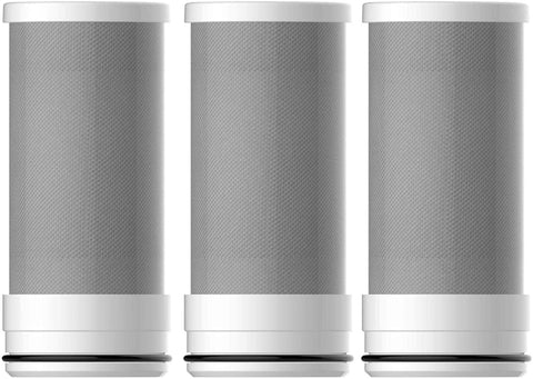 Waterdrop WD-FF-01A replacement filter closeup shows carbon fiber filtration for clearer water